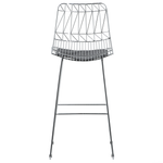 Set mit 2 Barstühlen PRESTON Metall Silber