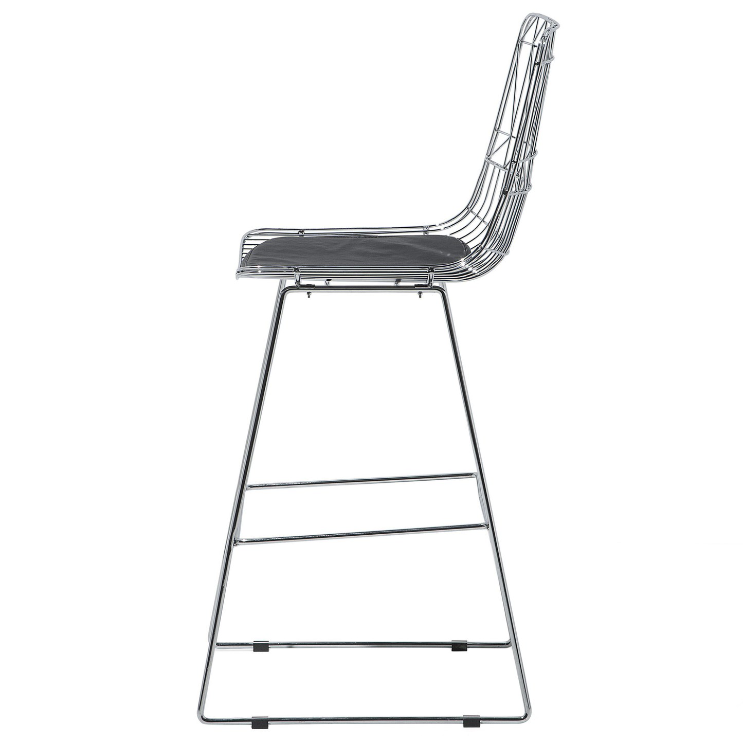 Set mit 2 Barstühlen PRESTON Metall Silber