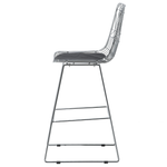 Set mit 2 Barstühlen PRESTON Metall Silber