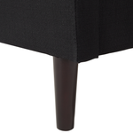 Polsterbett Leinenoptik schwarz Lattenrost 160 x 200 cm COLMAR