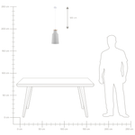 Hängelampe NEVA Metall Weiss