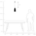 Hängelampe schwarz Glockenform NEVA