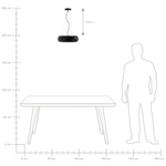Hängelampe schwarz 3-flammig geometrisch CESANO