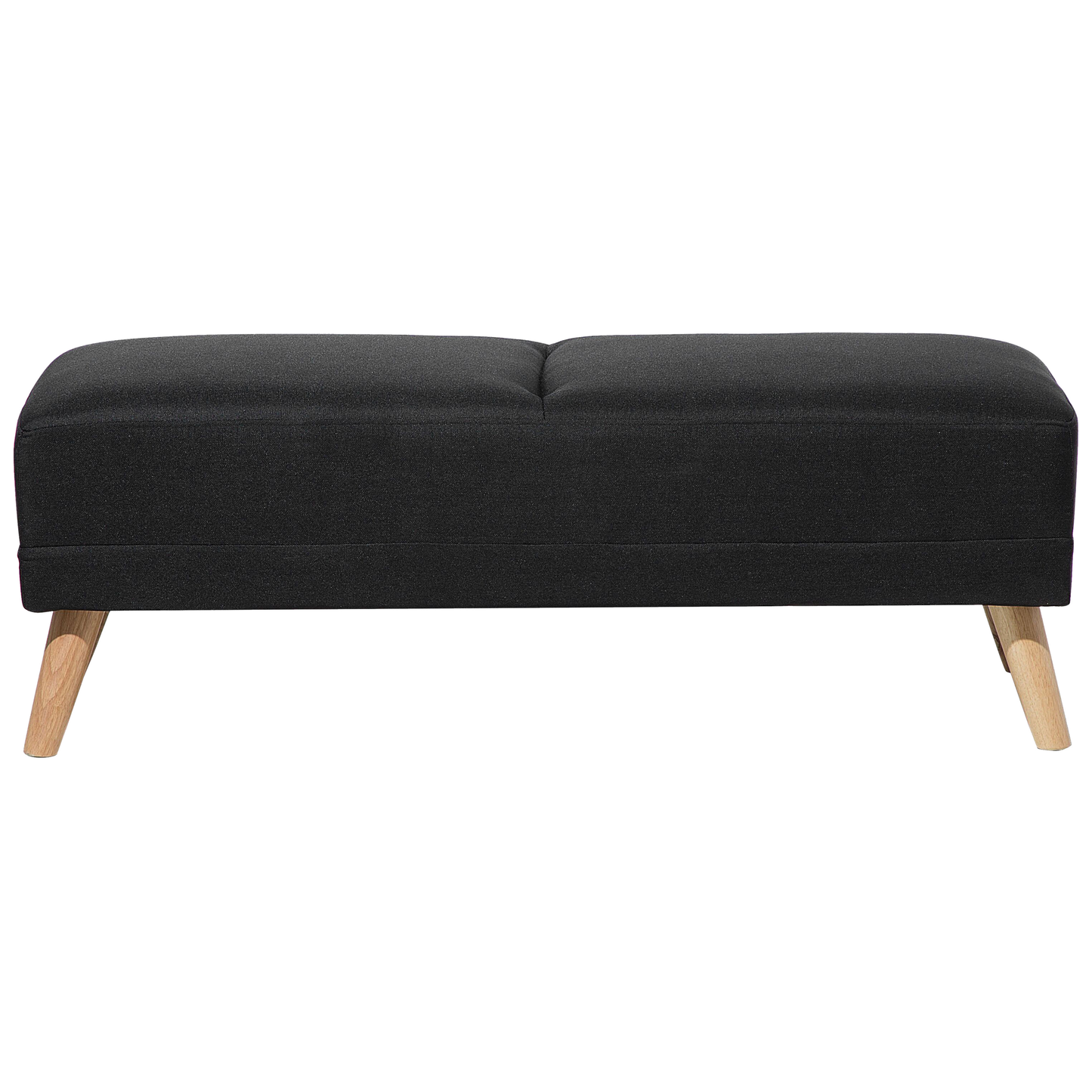 Ottomane FLORLI Stoff Schwarz