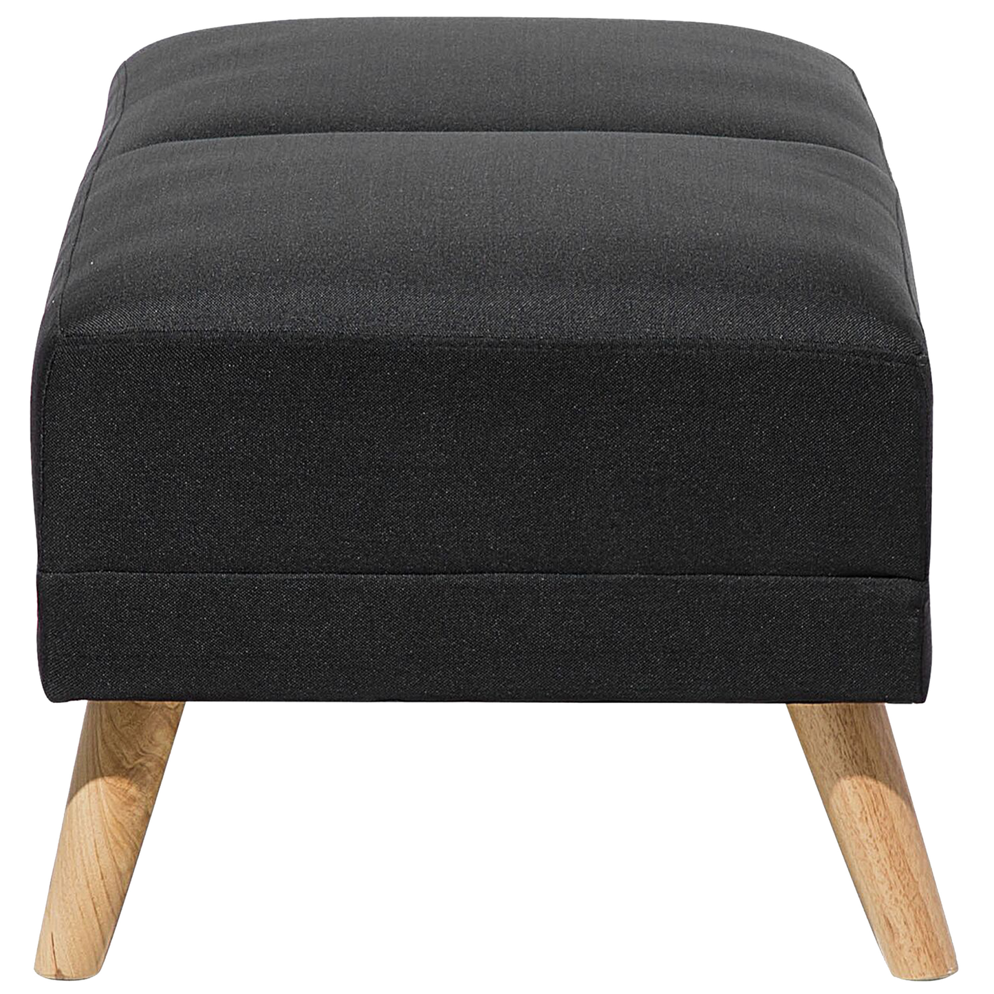 Ottomane FLORLI Stoff Schwarz