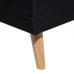 Ottomane FLORLI Stoff Schwarz