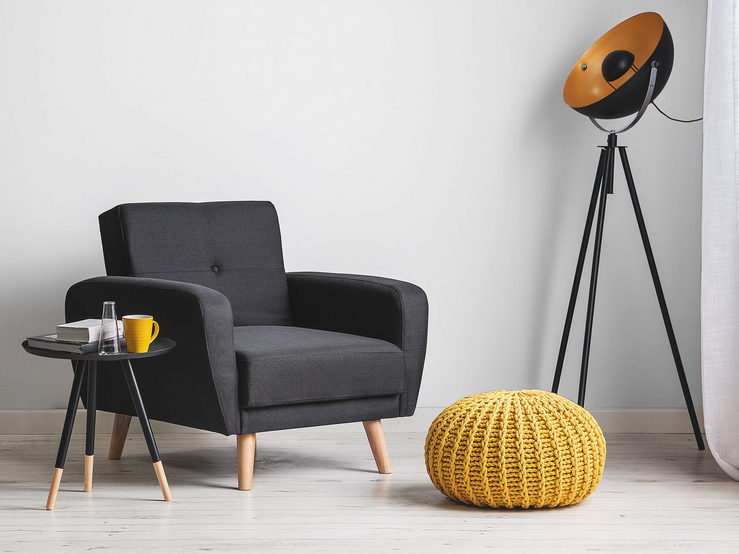 Fernsehsessel FLORLI Stoff Schwarz