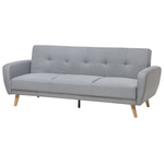 6-Sitzer Sofa Set hellgrau verstellbar mit Ottomane FLORLI