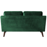 2-Sitzer Sofa Samtstoff grün LOKKA
