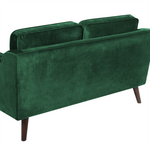 2-Sitzer Sofa Samtstoff grün LOKKA