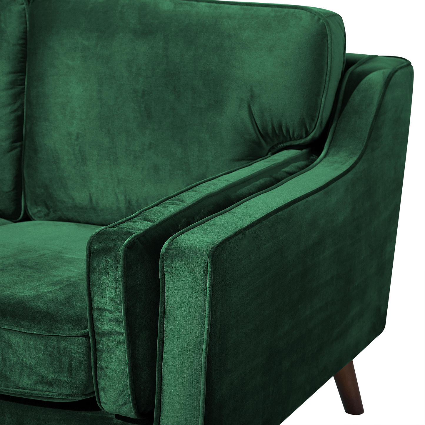 2-Sitzer Sofa Samtstoff grün LOKKA