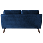 2-Sitzer Sofa Samtstoff dunkelblau LOKKA