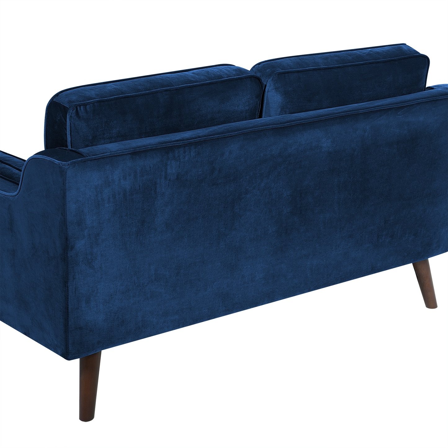 2-Sitzer Sofa Samtstoff dunkelblau LOKKA