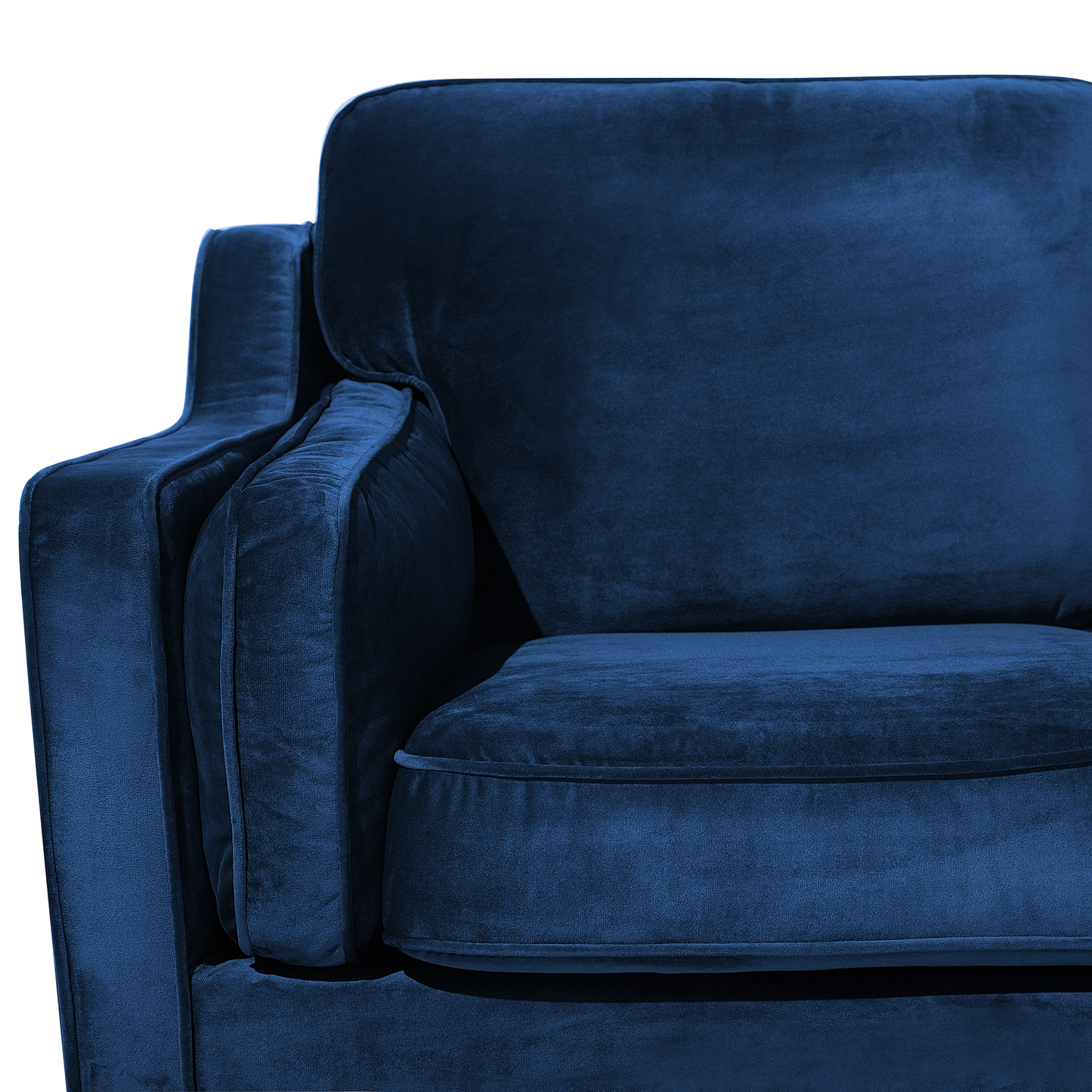 2-Sitzer Sofa Samtstoff dunkelblau LOKKA
