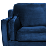 2-Sitzer Sofa Samtstoff dunkelblau LOKKA