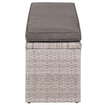 Lounge Set mit Tisch 8-Sitzer VITERBO inkl. Kissen Polyrattan Grau