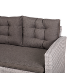 Lounge Set mit Tisch 8-Sitzer VITERBO inkl. Kissen Polyrattan Grau