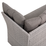 Lounge Set mit Tisch 8-Sitzer VITERBO inkl. Kissen Polyrattan Grau