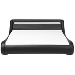 Wasserbett Kunstleder schwarz 180 x 200 cm mit LED-Beleuchtung AVIGNON