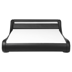 Wasserbett Kunstleder schwarz 160 x 200 cm mit LED-Beleuchtung AVIGNON
