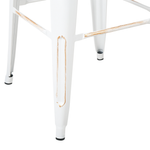 Barhocker 2er Set Metall Weiss CABRILLO