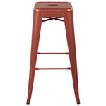 Set mit 2 Barhockern CABRILLO Metall Rot