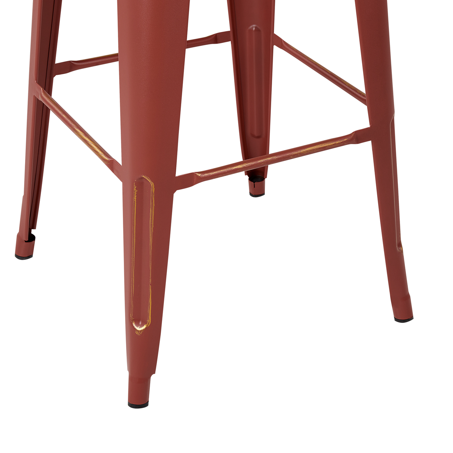 Set mit 2 Barhockern CABRILLO Metall Rot