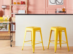 Hocker gelb-gold Höhe 60 cm 2er Set CABRILLO