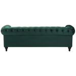 3-Sitzer Sofa Samtstoff grün CHESTERFIELD