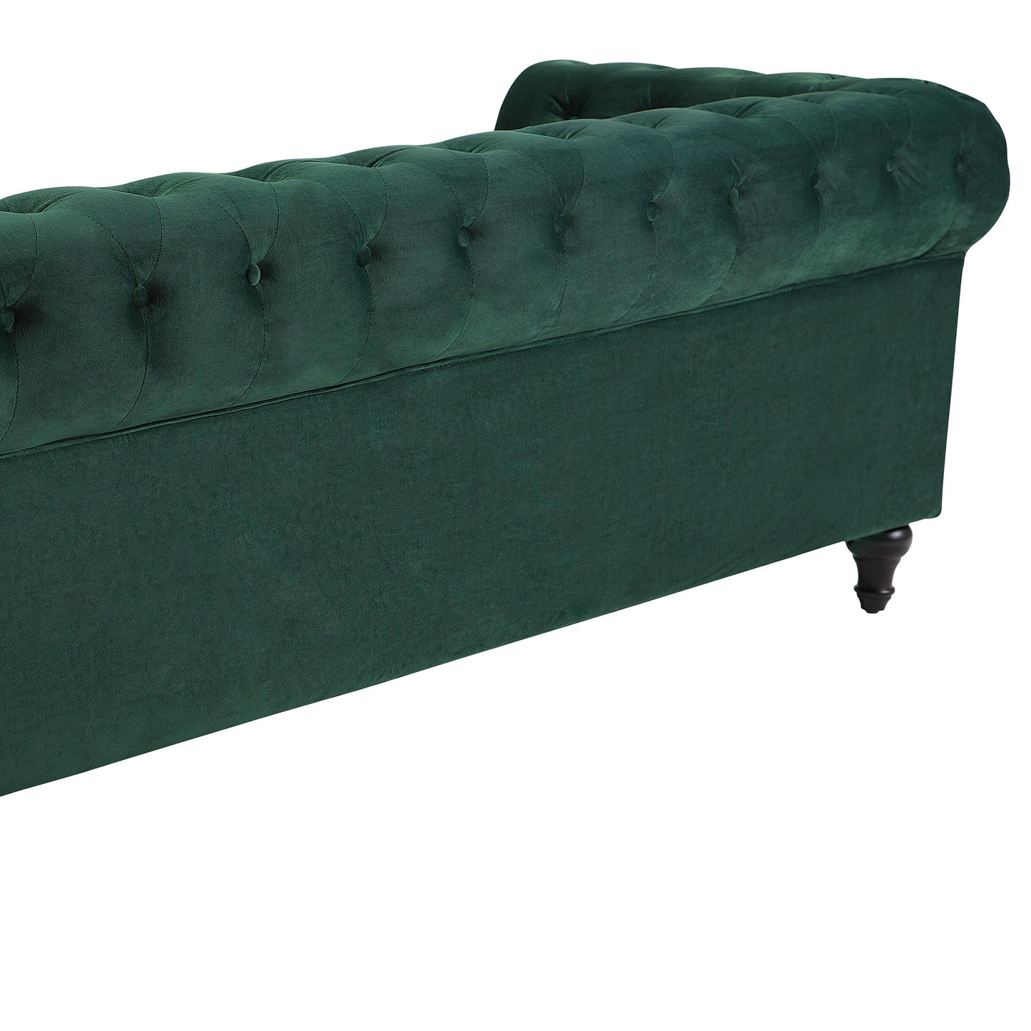 3-Sitzer Sofa Samtstoff grün CHESTERFIELD