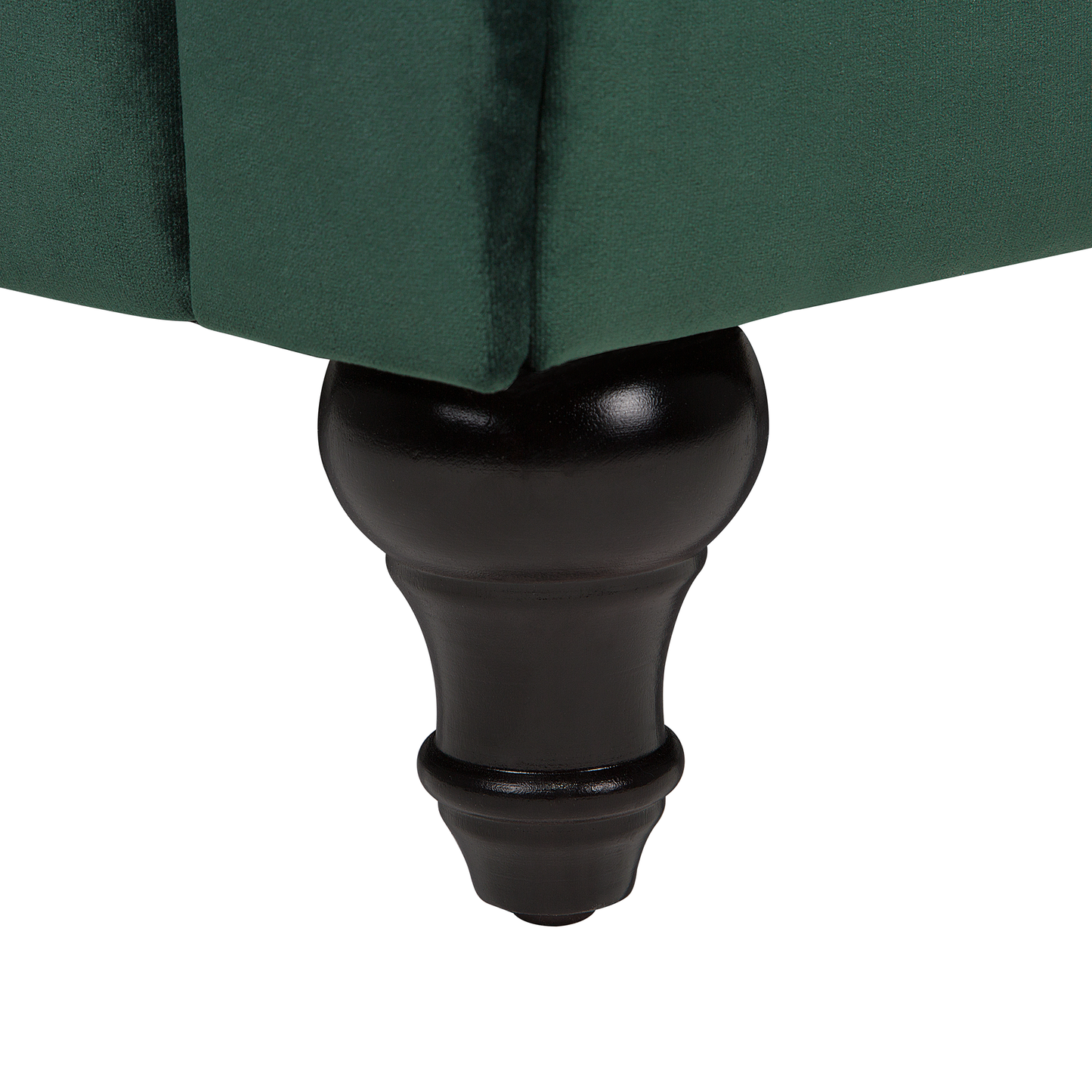 3-Sitzer Sofa Samtstoff grün CHESTERFIELD