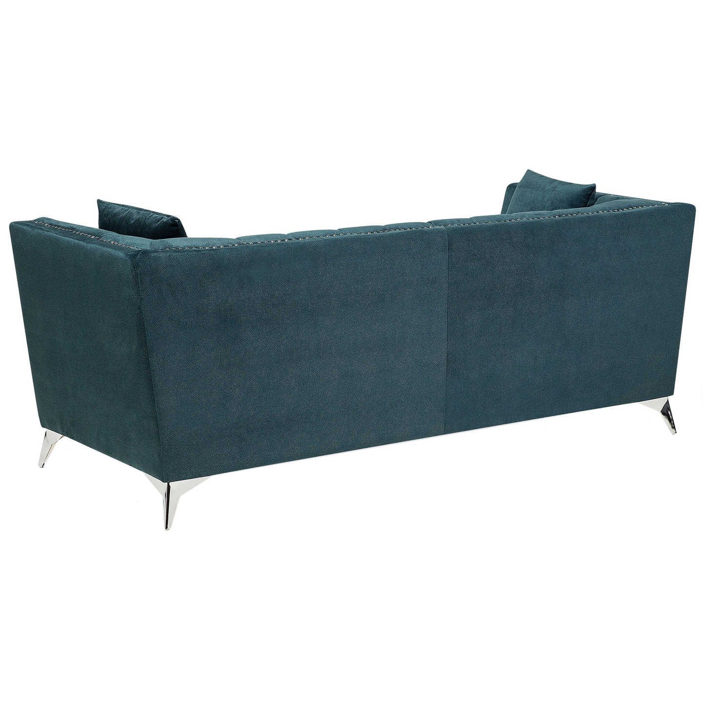 3-Sitzer Sofa Samtstoff blau-grün GAULA