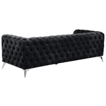 3-Sitzer Sofa Samtstoff schwarz SOTRA