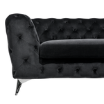 3-Sitzer Sofa Samtstoff schwarz SOTRA