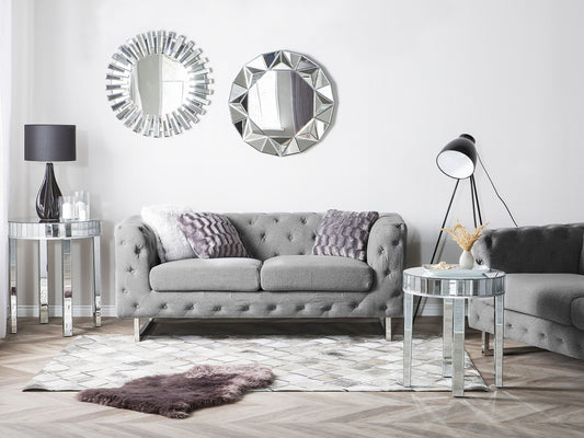 2-Sitzer Sofa hellgrau VISSLAND