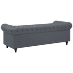 Ecksofa hellgrau linksseitig CHESTERFIELD