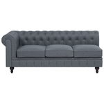Ecksofa hellgrau linksseitig CHESTERFIELD