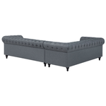 Ecksofa hellgrau rechtsseitig CHESTERFIELD
