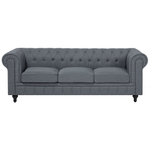 Ecksofa hellgrau rechtsseitig CHESTERFIELD