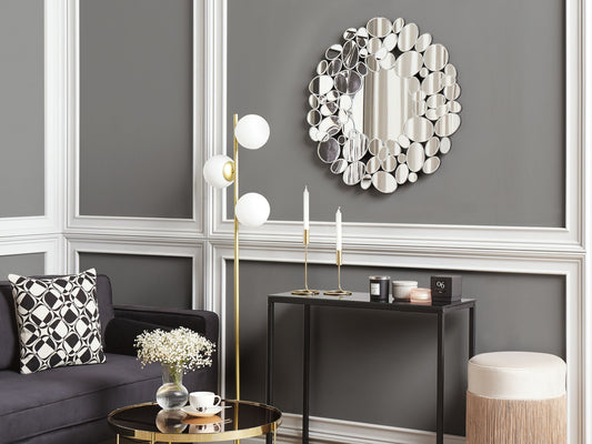 Wandspiegel 70 cm Silber LIMOGES