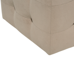 Aufbewahrungshocker MICHIGAN Samtstoff 72 cm 42 cm Hellbraun