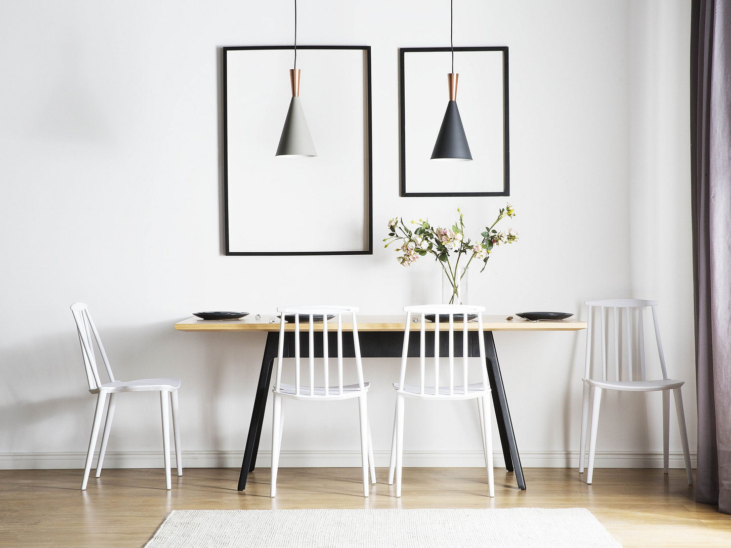 Esszimmerstuhl 2er Set VENTNOR Weiss