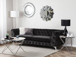 3-Sitzer Sofa Samtstoff schwarz SOTRA