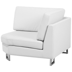 6-Sitzer Ecksofa Leder weiss rechtsseitig STOCKHOLM