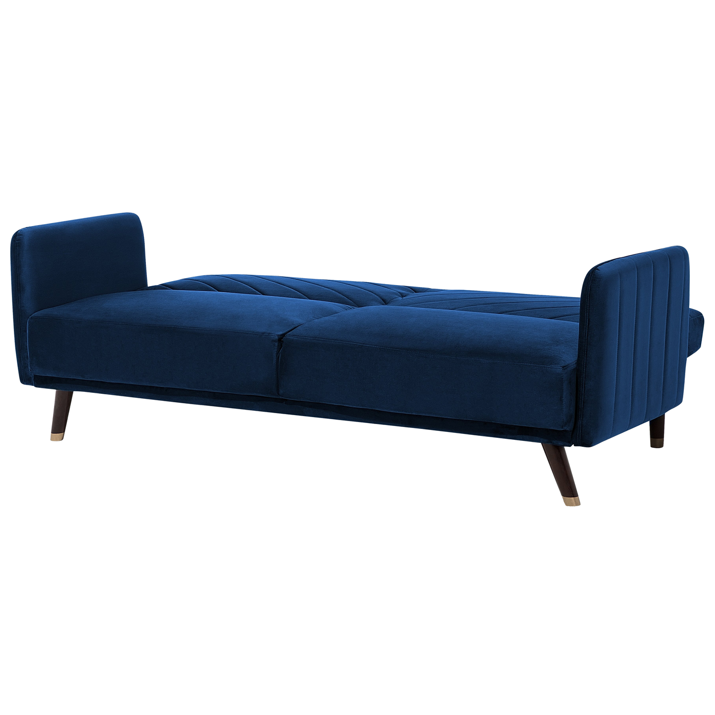 3-Sitzer Schlafsofa Samtstoff marineblau SENJA
