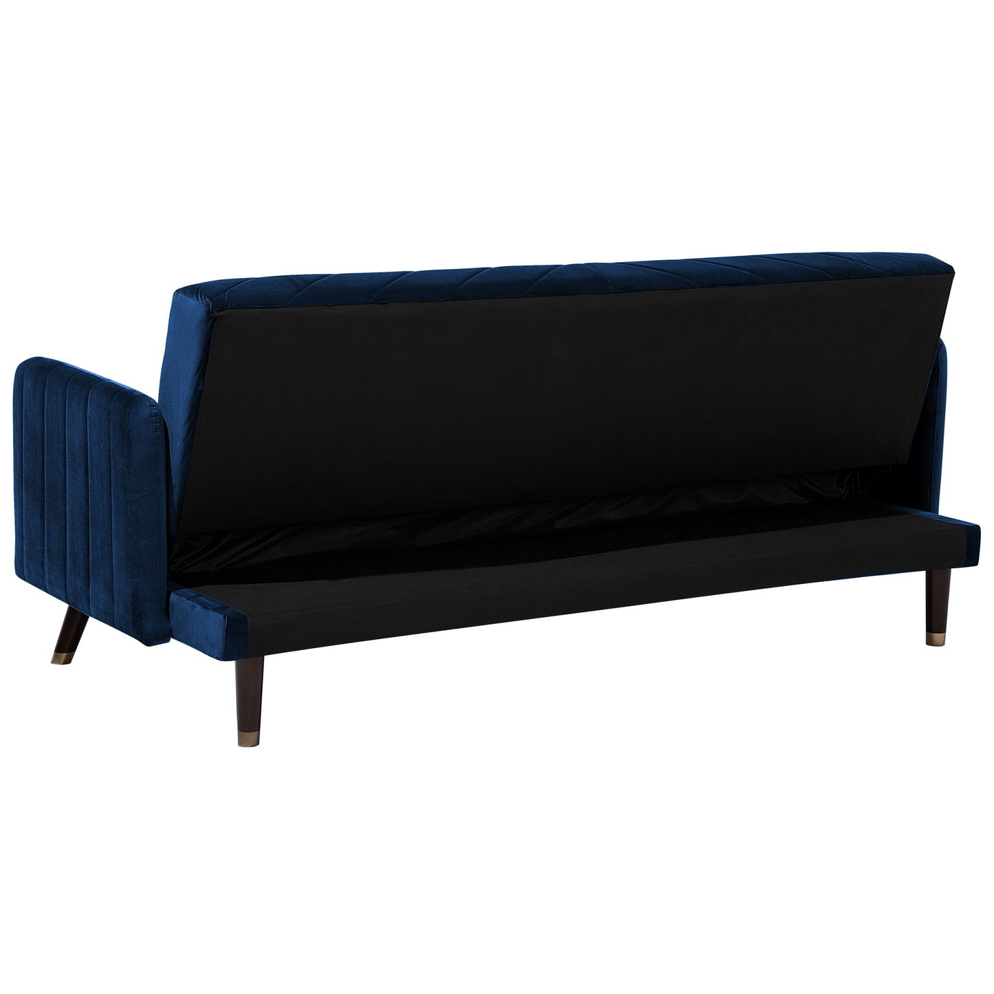 3-Sitzer Schlafsofa Samtstoff marineblau SENJA