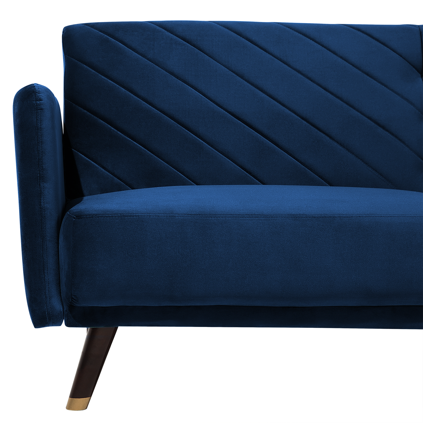 3-Sitzer Schlafsofa Samtstoff marineblau SENJA