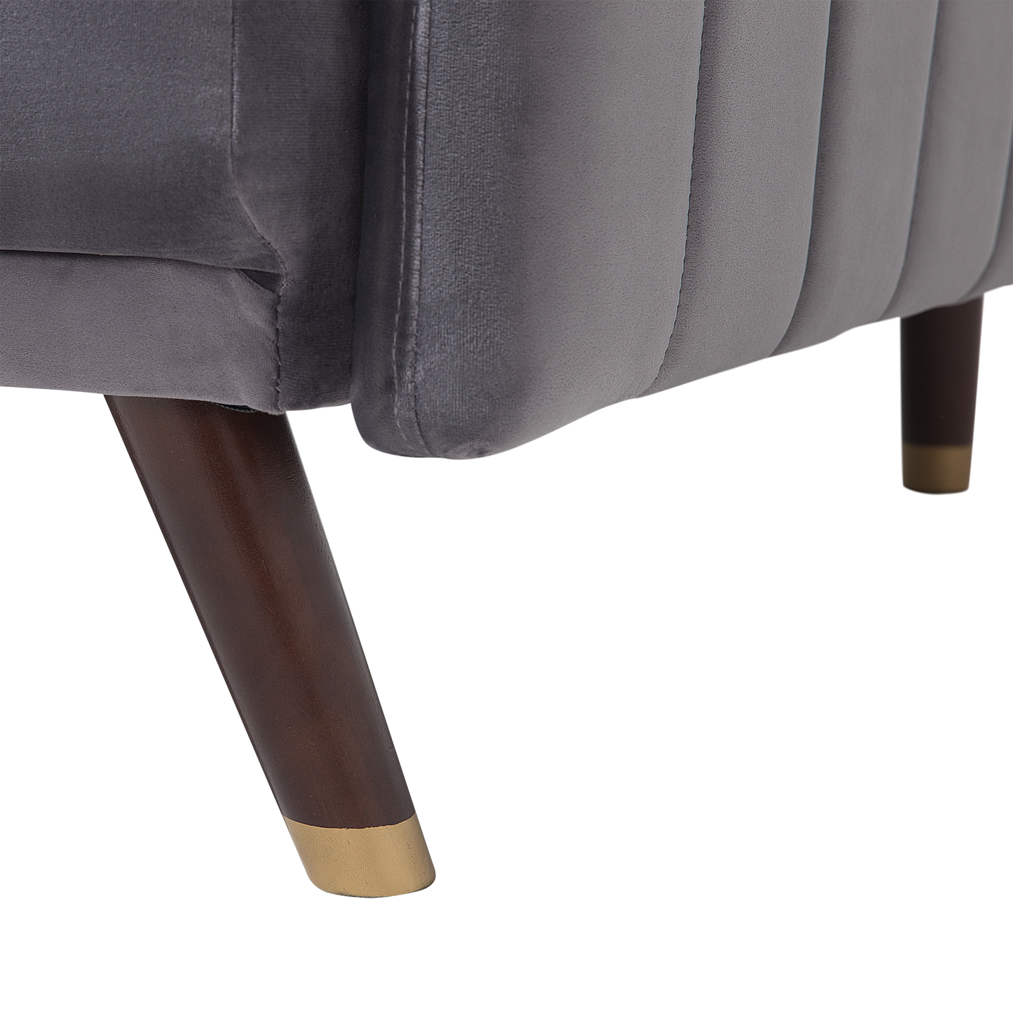 3-Sitzer Schlafsofa Samtstoff grau SENJA