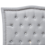Bett mit Stauraum Stoff METZ 180 x 200 cm Hellgrau