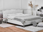 Bett mit Stauraum Kunstleder METZ 180 x 200 cm Weiss